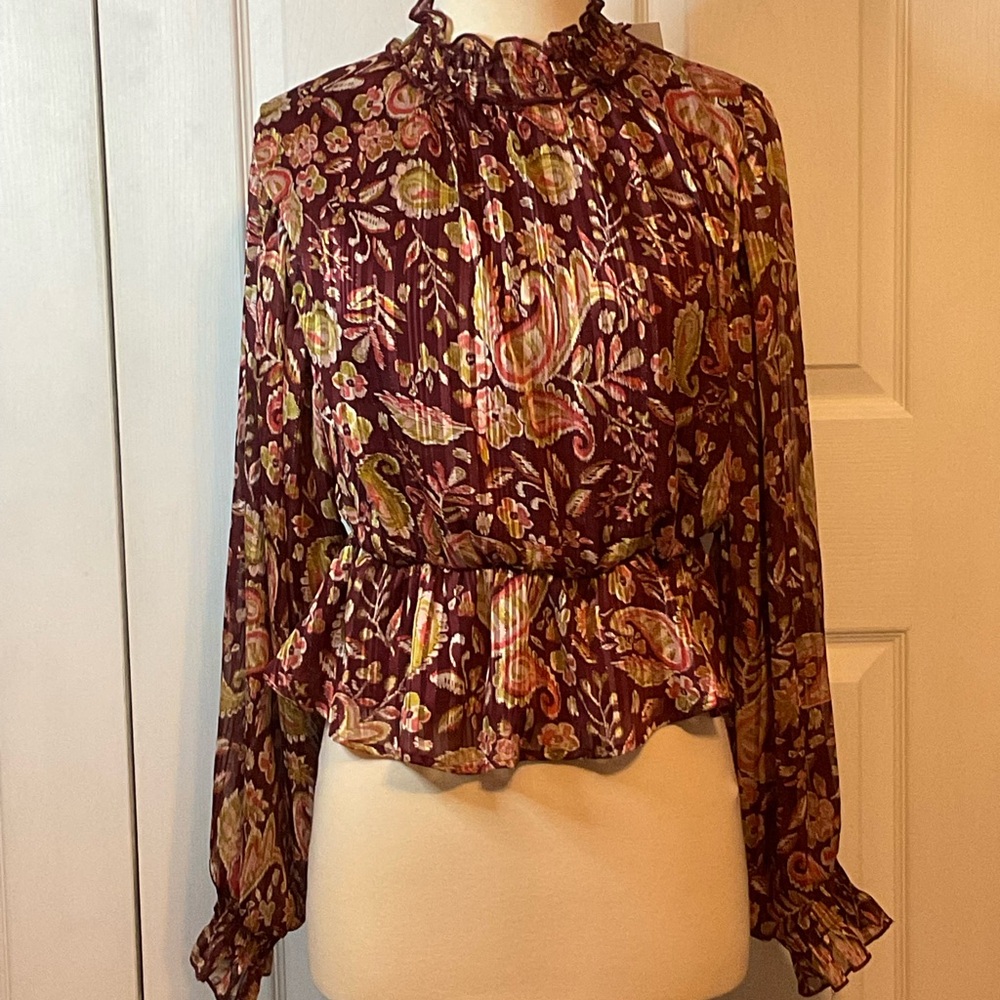 Peach Love Top Medium New‎ Say It Again Blouse Romantic